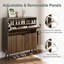 Shoe Storage Cabinet For Foyer, Hallway Slim Entryway Freestanding Wood Hidden Shoe Organizer With Flip Doors-1342645182