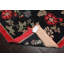 Tapis bleu nuit / rouge en laine noué à la main de conception unique 6 pi 1 po x 8 pi 8 po New Age Aryianna