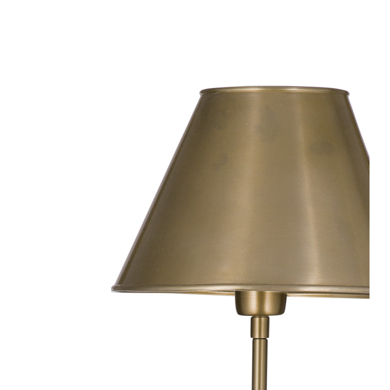 Lampe de table dorée avec base en marbre et corps en métal élégant