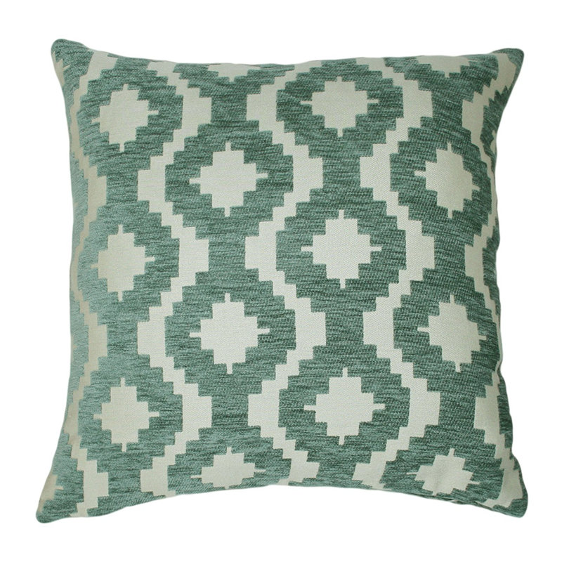 Arizona Geometric Square Pillow Cover, Duck Egg Blue, 49 x 49 cm