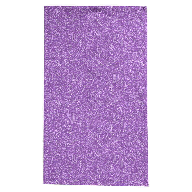 Leffel Ditsy Floral Pattern Tablecloth, Violet/White