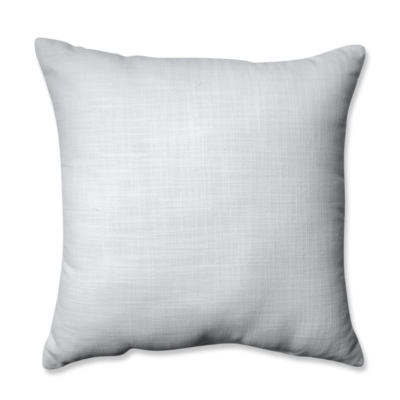 Square Cotton Pillow Cover & Insert, Cream/Gray