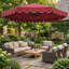 Parasol de patio 10 pi avec bouton poussoir inclinable et manivelle-2055473998