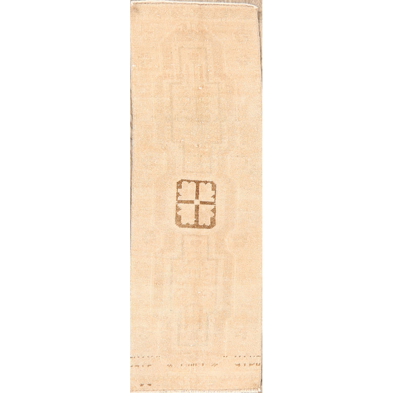 Geometric Anatolian Oriental Runner Rug 1x4