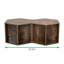 Table de bout 47,24 po Hexagonal Table d'appoint Table de chevet en bois antique 2 pièces-2032967482
