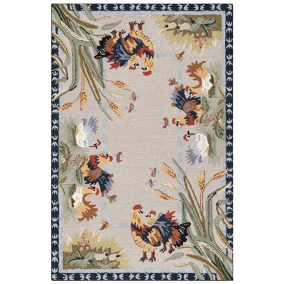 Kinchen Hand Hooked Wool Oriental Rug