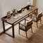Bureau double en bois massif avec cloison-1242672899