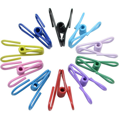 30-Pack 2" Colorful Chip Clips, PVC-Coated Food Bag Clips with Strong Elastic Grip for Kitchen Storage, Laundry & Organization