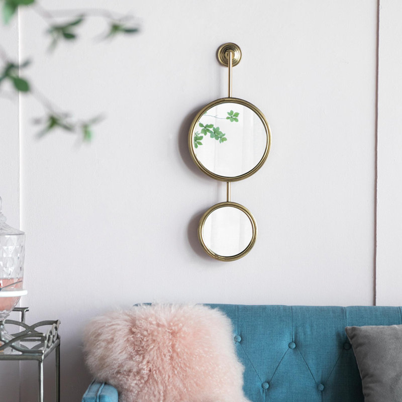 2 miroirs circulaires pour décoration murale