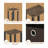 5-Tier Open Shelf Bookcase, Compact Storage Bookshelf with Bin-1211882163