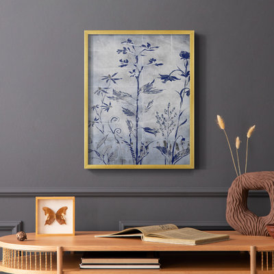 Silver Botanicals I V30 Framed Print - Solid Wood