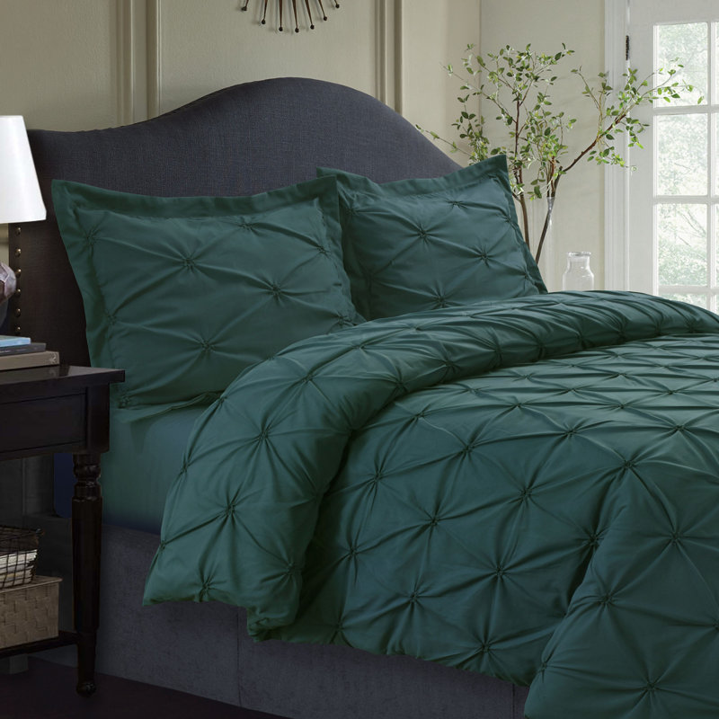 Modern & Contemporary Polyester Duvet Cover, King Duvet Cover + 2 King Shams, White