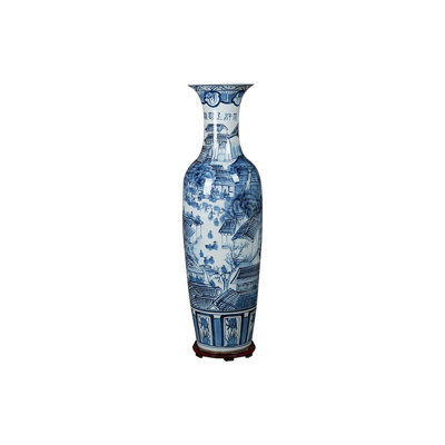 78.74"A decorative vase made in Jingdezhen and featuring ancient painted patterns drawn by hand