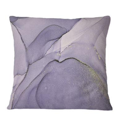 Coussin violet et gris