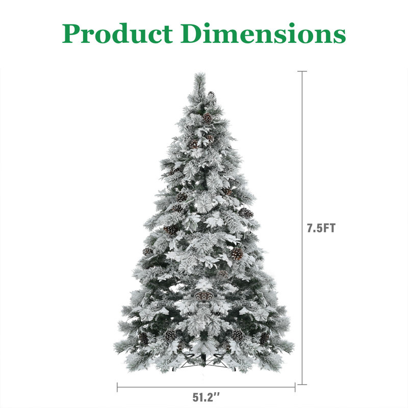 Épinette de Noël artificielle éclairée, 7.5'