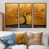Toile avec cadre flottant brun