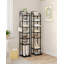 Vertical Shoe Rack, Shoe Shelves, Wood Shoe Organizer for Closet, Entryway, Shoe Tower for Small Spaces, Free Standing, Adjustable, with 2 Hooks, 8 Tier-1987207112