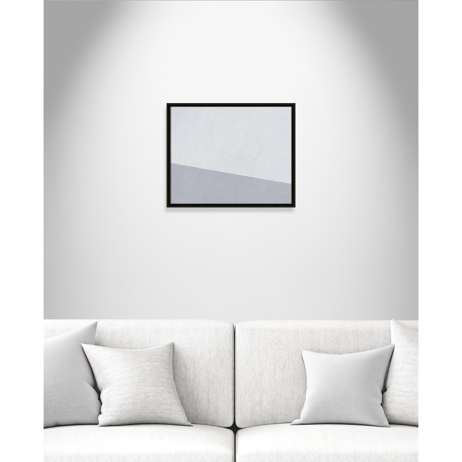 Dominic "Abstract Blues" Print, Espresso Framed Canvas, 17.5" H x 21.5" W x 2" D