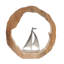 Amanie Figurine décorative sur sculpture ronde en bois pour la décoration intérieure