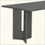 Table de salle à manger en bois de ferme, table de salle à manger rectangulaire avec pieds découpés-217396672