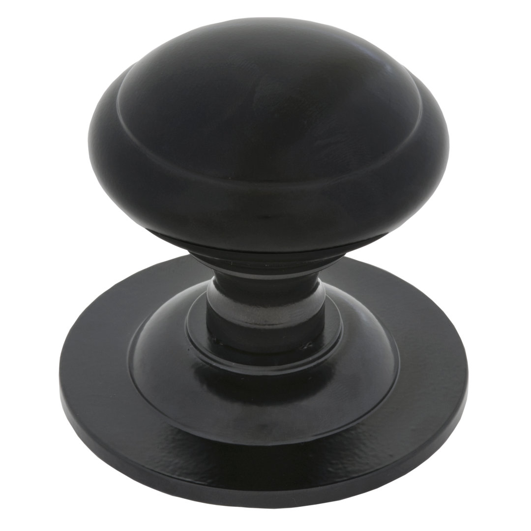 Black Traditional Smith Centre Door Knob - Image 4
