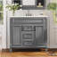 Meuble-lavabo moderne 36 po avec lavabo supérieur-269846820