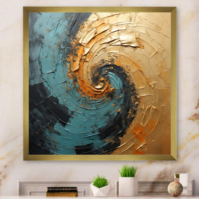 «Desert Mirage Swirl Vortex IV - Abstract Spirals», art mural sur toile