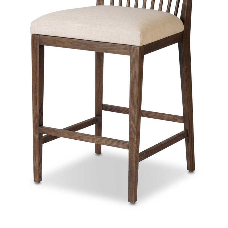 Tullio Upholstered Stool with Solid Wood Frame