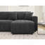 Canapé d'angle capitonné en forme de L Plush avec coussins décoratifs-1871467965
