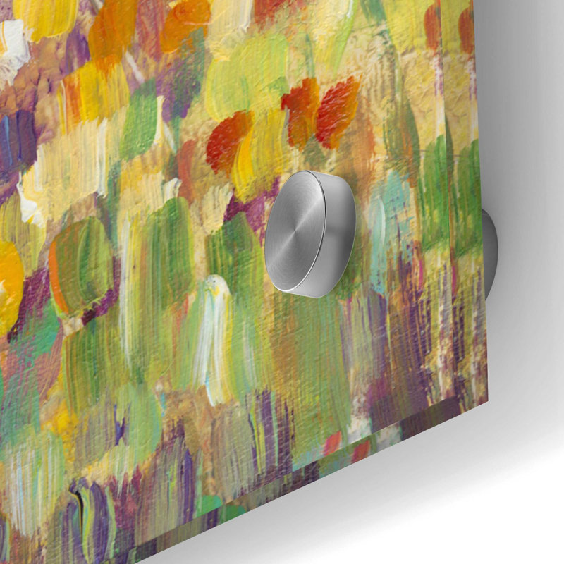 «Tulips in Bloom I» par Tim O'Toole, art mural en verre acrylique, H 24 po x l 12 po