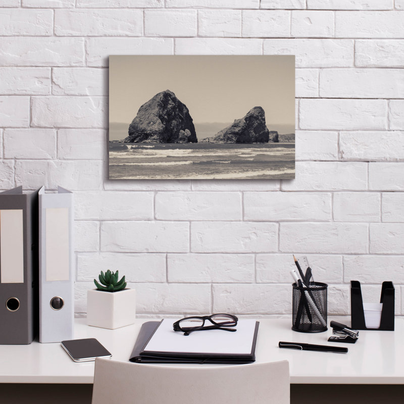 «Rocky Shores» par Nathan Larson, art mural sur toile, H 12 po x l 18 po x P 0,75 po