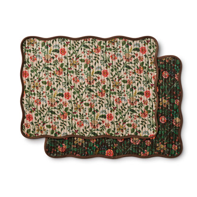 Napperons en coton matelassé Gracie, ensemble de 4