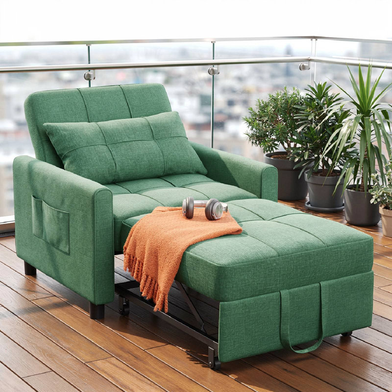 Canapé-lit rembourré réglable 3-en-1, canapé-lit simple pliable convertible moderne, canapé multifonctionnel pour petit salon, bureau, canapé-lit des Fêtes