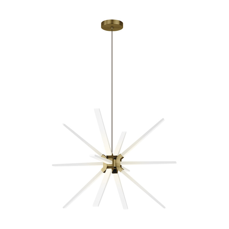 Photon 18 - Light LED Chandelier, Satin Nickel, 31.8" H x 48" W x 48" D