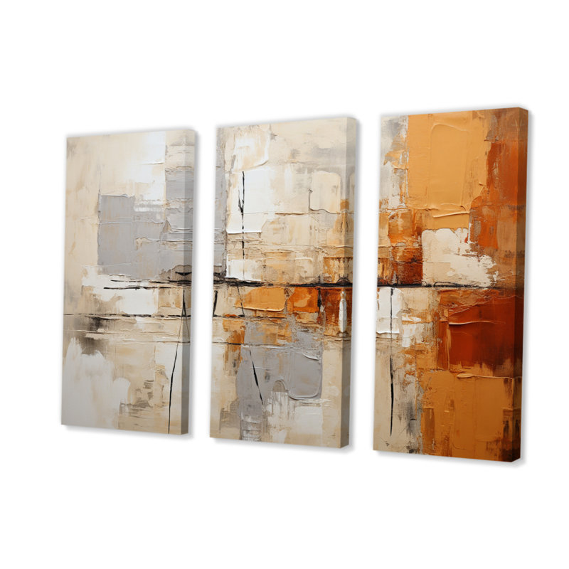 Impression sur toile tendue 3 pièces, H 28 po x l 36 po x P 1 po