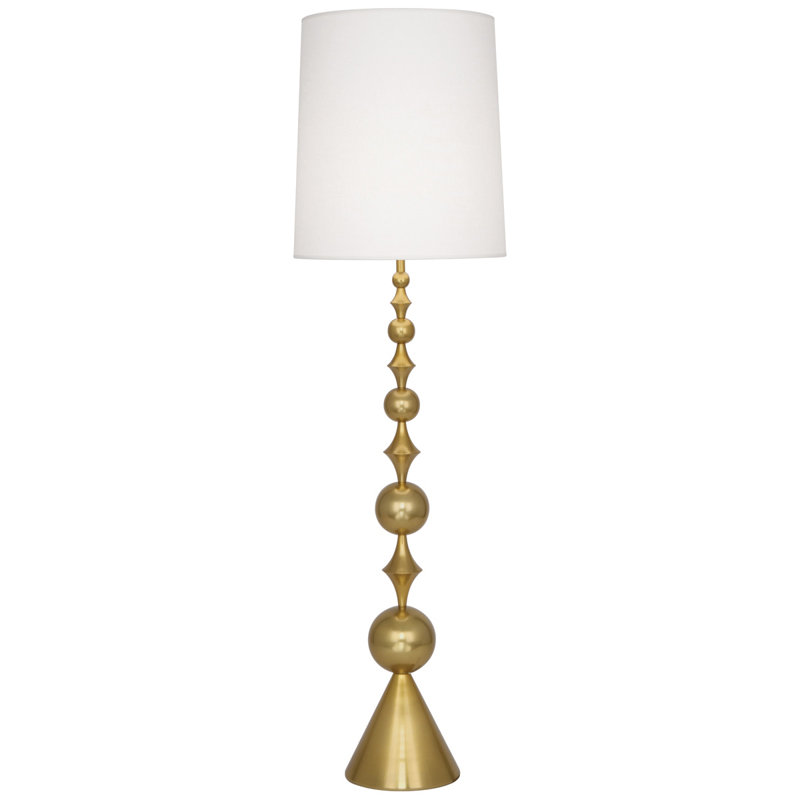 Harlequin Floor Lamp, Antique Brass