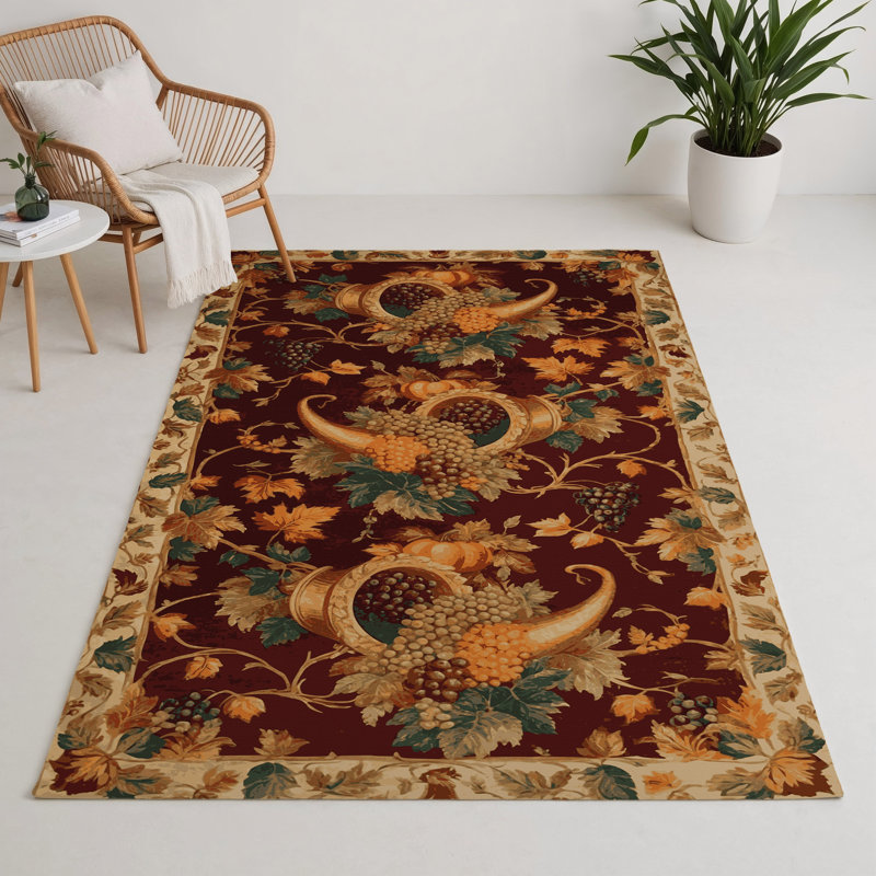 Tapis d'intérieur et d'extérieur brun français, Rectangle 9 pi x 12 pi