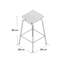 Drew Counter Stool with Metal Frame-388022959