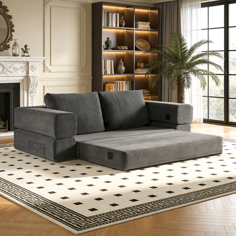 Canapé-lit Boneless Sleeper, Gris anthracite