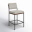 Benton Upholstered Stool with Metal Frame-755935217-793453435