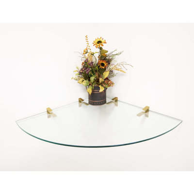 Tablette d'angle en verre Edvin