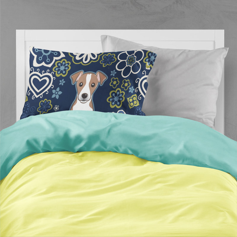 Taie d’oreiller floral, Jack Russell terrier brun