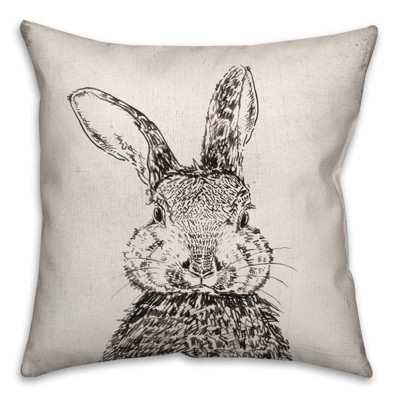  Encre et housse de coussin carré, H 16 po x l 16 po x P 1,5 po