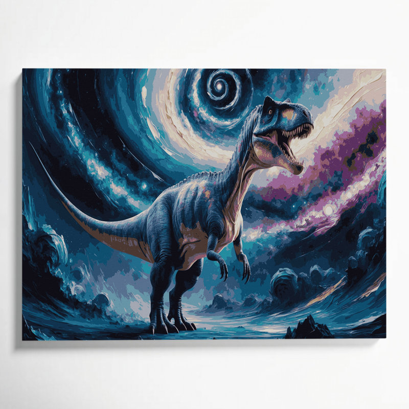 «Dinosaur Supersaurus», art mural sur toile grise, H 11 po x l 14 po