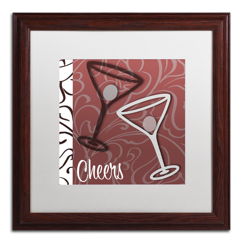 Jadaya «Cheers I», impression encadrée, Blanc, H 16 po x l 16 po x P 0,5 po