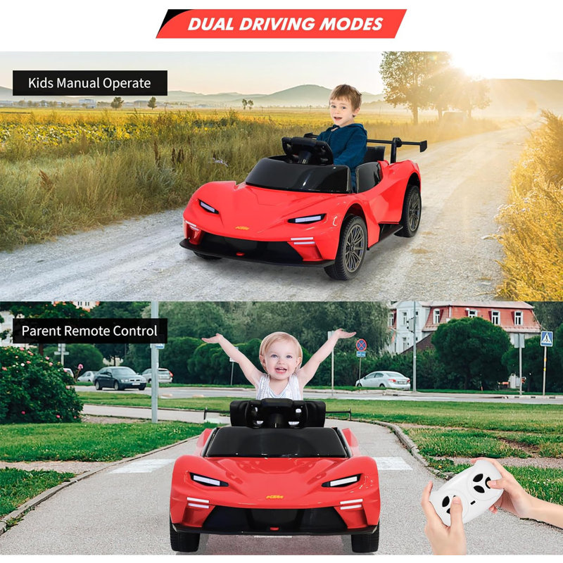 Gaomon 12 Volt 1 Seater All-Terrain Vehicles Battery Powered Ride On with Remote Control, Red