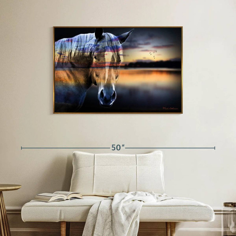 Maefewgvp, Cadre flottant doré, 40 po x 27 po