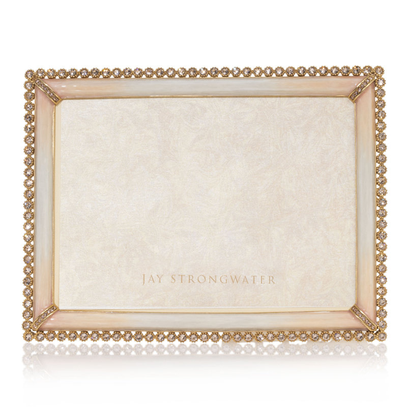 Metal Picture Frame, 5" x 7", Gold/Ivory