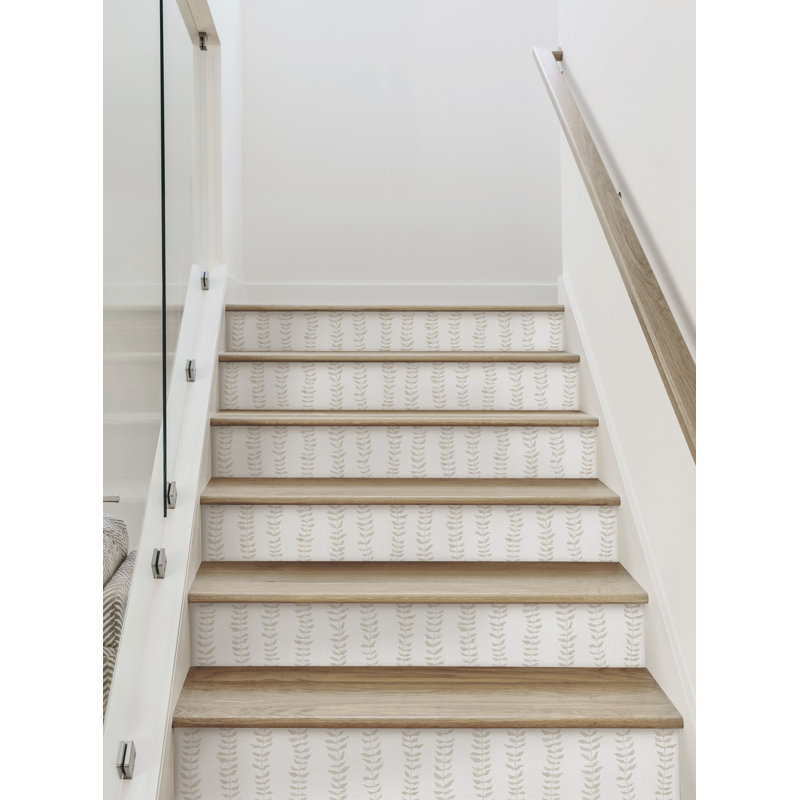 Allicen Abstract Non-Wall Damaging Accent, Beige, 4' W x 6.5' L