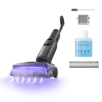 Vadrouille à vapeur Roborock F25, 25000Pa, nettoyeur vapeur sans fil 356 ° F, vadrouille électrique autonettoyante 203 ° F, autonomie de 80 minutes